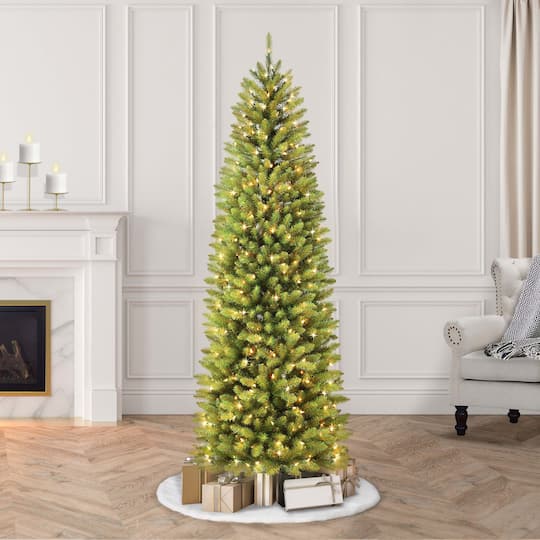 6.5ft. Pre-Lit Fraser Fir Artificial Christmas Tree, Clear Lights